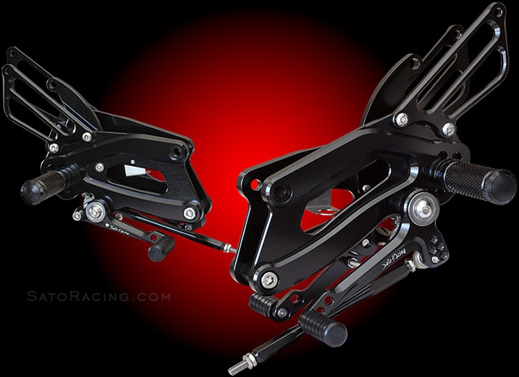 Sato Racing Standard Rearsets - Yamaha YZF-R3 (2015-2023) - Y-R3RS-BK 